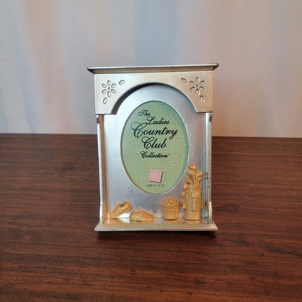 Russ‎ Berrie Ladies Country Club Collection Golf Shoes Picture Frame Clubs Balls